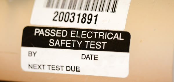 A PAT test sticker on an appliance